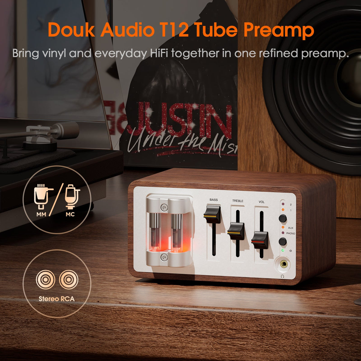 Douk Audio T12 - válvulas y VU meter