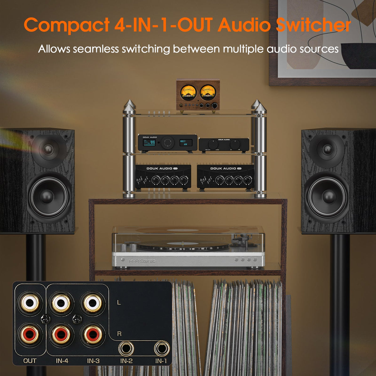 Nobsound VU1-W - gabinete de nogal