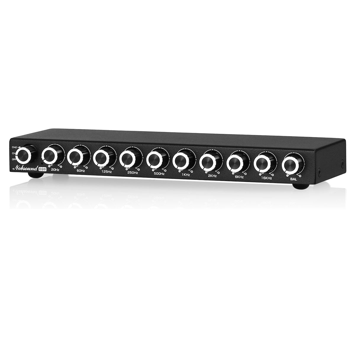 Nobsound EQ9 – Ecualizador Estéreo de 9 Bandas con Preamplificador, 111 dB SNR
